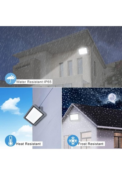 50 W Led Dış Mekan Spotu, 6000 K Dış Mekan Led Spot Işığı, Soğuk Beyaz Led Spot Işığı, 5000 Lm Süper Par Diğer