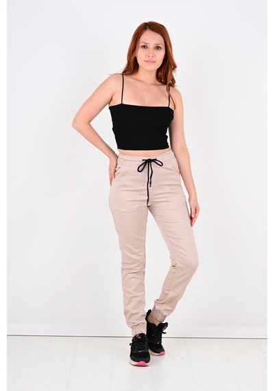 Black Steel Jogger,Bel Ve Paça Lastikli Bayan Pantolon-Byn-1000 (543997457) Açık Mavi