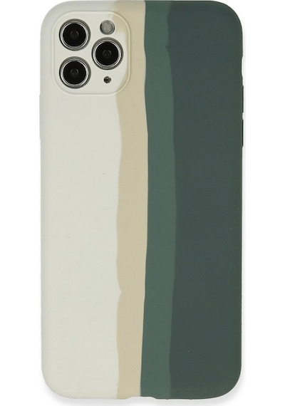 Gld-spt- Newface Apple Uyumlu iPhone 11 Pro Kılıf Ebruli Lansman Silikon - Beyaz-gri