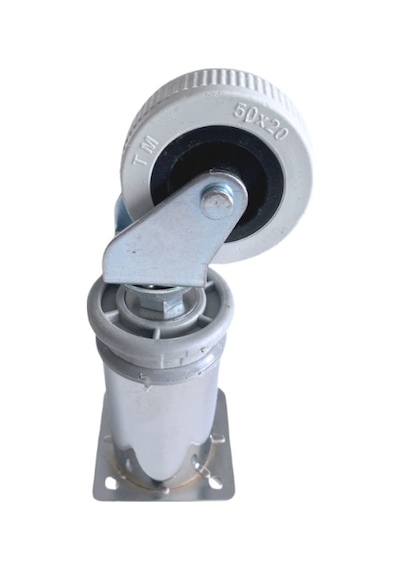 Metal Krom 15cm Tekerli Ayak Mobilya Masa Ve Dolap Tekerli Ayağı Frensiz Krom 15cm Çap 42mm