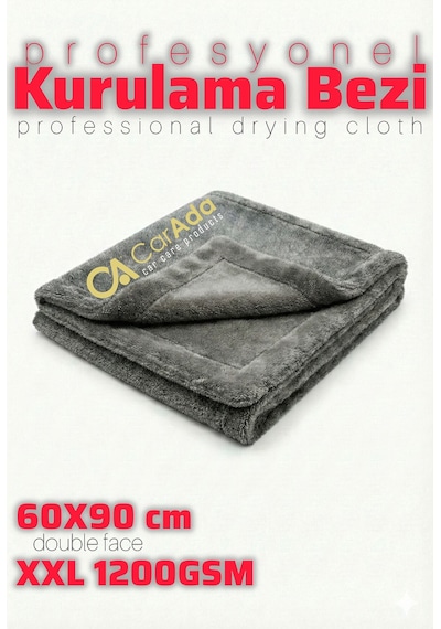 Twisted Pile Oto Kurulama Ve Temizlik Havlusu Gri 1200 Gsm / 60cmx90cm