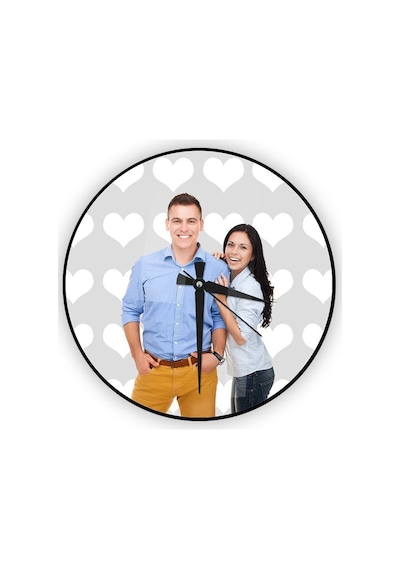 Kişiye Özel Cam Duvar Saati 27 Cm. - 019 Çok Renkli