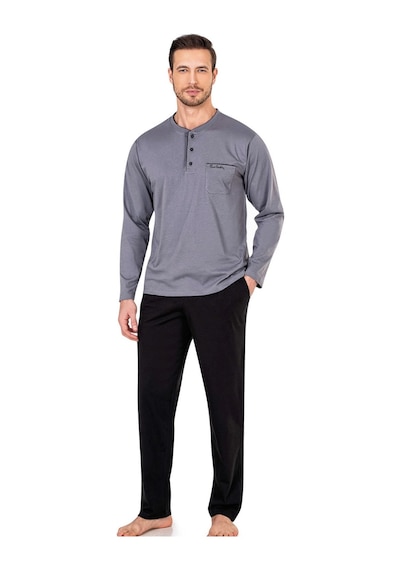 Pierre Cardin 5605 Erkek Çeyizlik 3'lü Rob Pijama Takım-siyah Siyah