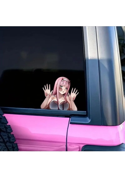Anime Kız Sticker Laptop,araba, Motor Sticker