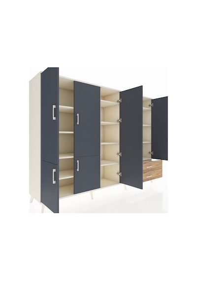 Hyperion Dolap 12 Raflı 2 Çekmeceli 7 Kapaklı 220x44x163 Aytaşı-a Aytaşı-antrasit/çam Hyperion Dolap 12 Raflı 2 Çekmeceli 7 Kapaklı 220x44x163 Aytaşı-a Aytaşı-antrasit/çam