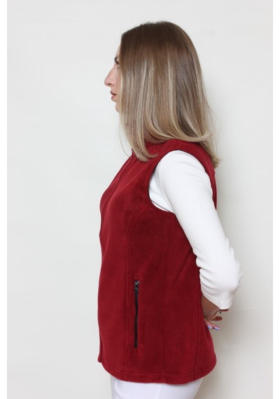 CottonCool Kadın Polar Yelek Bordo