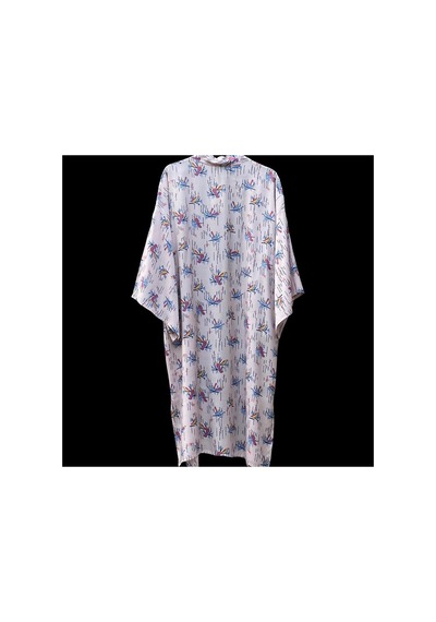 Lila Mare Kuşlu Kimono Renkli Renkli