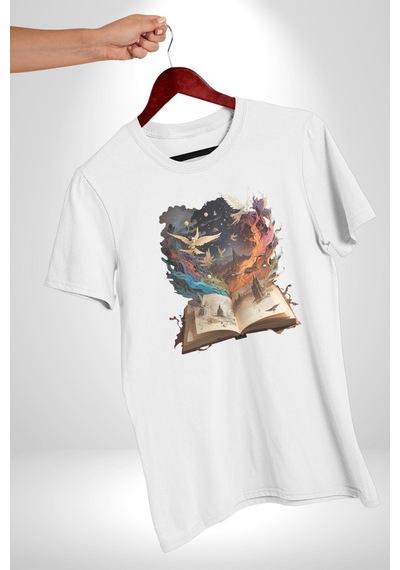 Hikaye Roman Kitabı Gerçekleşti Unisex Unisex Beyaz Organik Baskılı T-shirt Penye Yüksek Kalite Beyaz Hikaye Roman Kitabı Gerçekleşti Unisex Unisex Beyaz Organik Baskılı T-shirt Penye Yüksek Kalite Beyaz