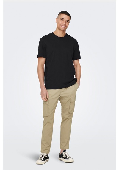 Only & Sons Onsmax Lıfe Ss Stıtch Tee Noos Erkek Siyah T-shirt - 22025208