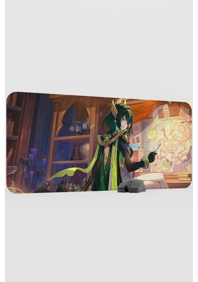 Nefer Genshin Impact Anime Oyuncu V2 - 90x40 Xxl Gaming Mouse Pad Fare Altlığı