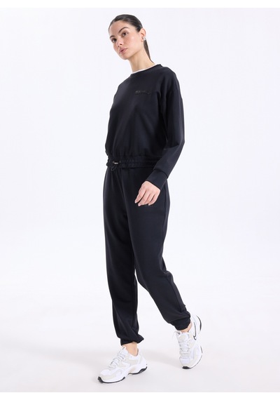 Mustang Siyah Kadın Modal Karışımlı Sweatshirt M4wl-swt-1013