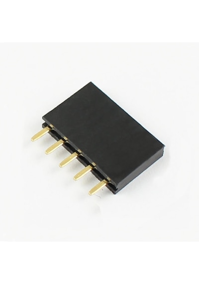 5 Pin Tek Sıra Dişi Header 180 Derece 1x5 Pin 2.54mm Soket Konnek