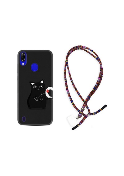 Reeder P13 Blue Kılıf Rasta Boyun Askılı Kara Kedi 1801
