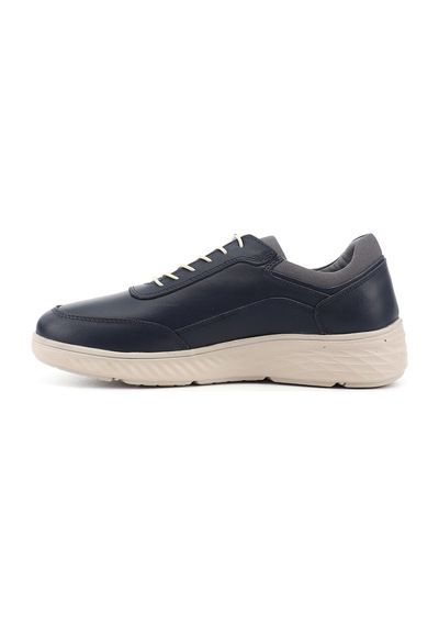 Gönderir Erkek Lacivert Bağcıklı Hakiki Deri Sneaker Ddma85142871
