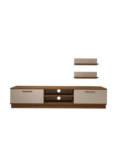 Decoraktiv Eko 4b Slm Dvd Tv Ünitesi Tv Sehpası - Ceviz Beyaz Ahşap - Beyaz
