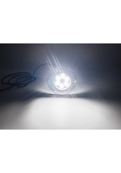 Su Altı Lambası 6 Ledli Yuvarlak 12-30V Beyaz