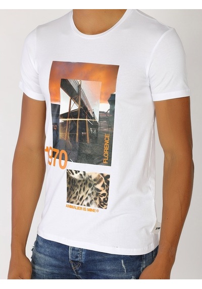Roberto Cavalli Erkek Tshirt /M.Rob.0421.14024 Beyaz