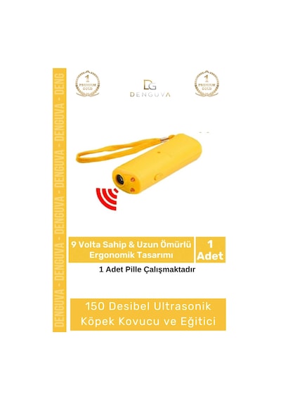 Köpekkovucu Pilli 9 Volt 150 Desibel Caydırıcı Kovucu Portatif El Fenerli Ultrasonik Köpek Uzaklaşt