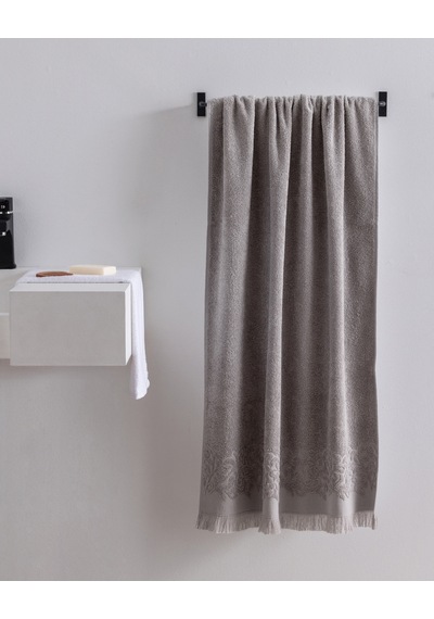 Amande %100 Pamuk Banyo Havlusu - Gri - 70x140 Cm 8684427297124
