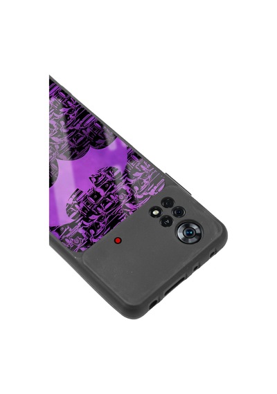 Poco X4 Pro Lila Batman Tasarımlı Glossy Telefon Kılıfı Çok Renkli