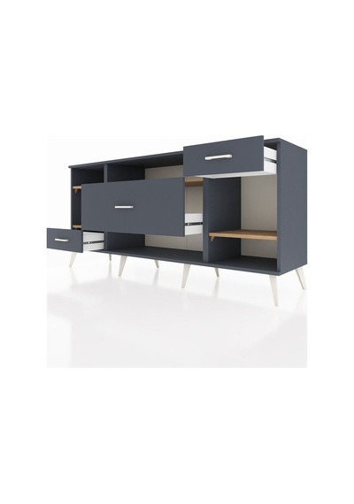 Hyperion Konsol 4 Raflı 3 Çekmeceli 176x44x83 Antrasit-çam/antrasit Çam/antrasit Hyperion Konsol 4 Raflı 3 Çekmeceli 176x44x83 Antrasit-çam/antrasit Çam/antrasit