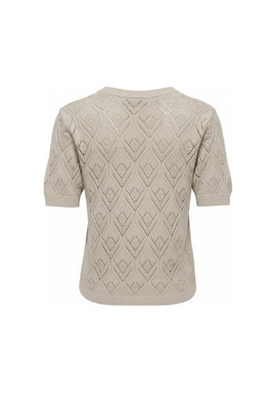 Only Onlsunny S/s Structure Pullover Knt Kadın Beige Kazak - 15350928 Bej