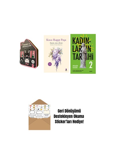 Tavşan Ve Arkadaşları Keçe Kitap + Koca Râgıp Paşa + Kadınların Tarihi 2 + Okuma Sticker'ları