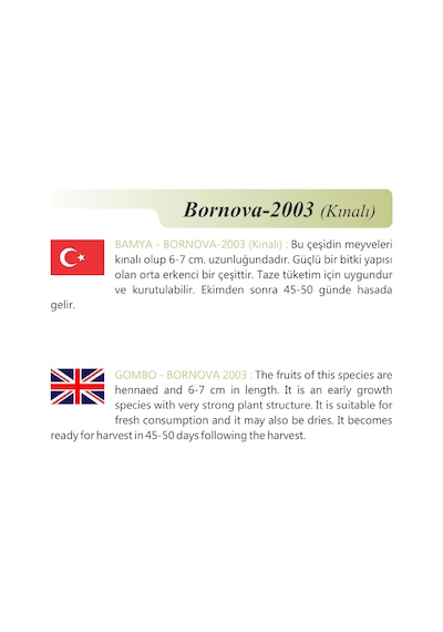 AGRodal Tarım Ata Tohumu Yerli Kınalı Bamya 100 Adet Tohum