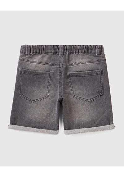 United Colors Of Benetton Erkek Çocuk Gri Rahat Denim Şort Gri