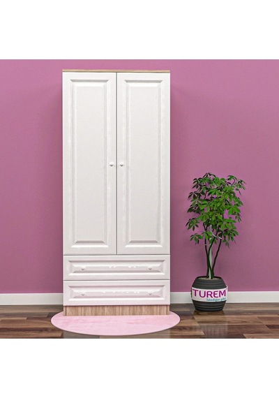 Country 2 Kapılı Gardırop Mdf Beyaz Country 2 Kapılı Gardırop Mdf Beyaz
