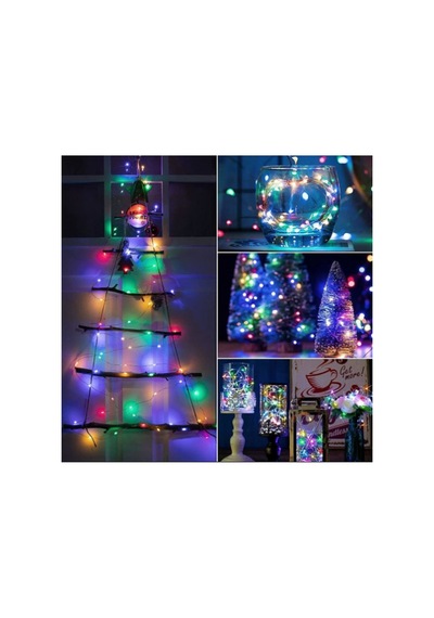 Dekoratif 3 Metre Rgb Pilli Peri Led Aydınlatma Fonksiyonlu Parti Yılbaşı Süsleme RGB