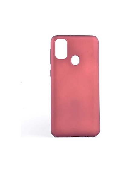Noktaks Samsung Galaxy Uyumlu M21 Kılıf Mat Soft Premier Silikon Kapak Mürdüm T14573