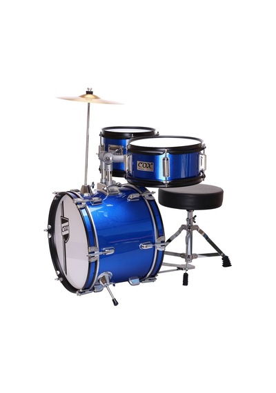 Cox Jbj1043 Junior Çocuk Davul Seti Mavi 3 Parça Set Tabure Ve Baget Dahil