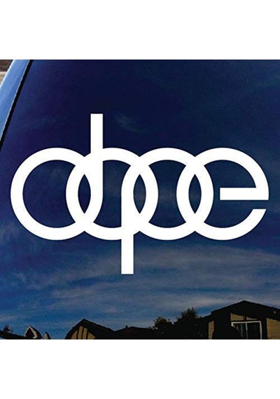 Dope Araba Sticker Yapıştırması Oto Sticker Etiket