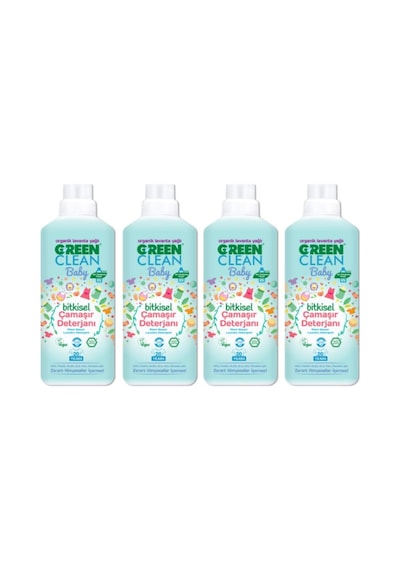U Green Clean Baby Organik Lavanta Yağlı Bitkisel Çamaşır Deterjanı 4 x 1 L