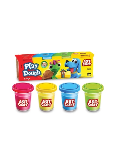 03280 , Art Craft 4'lü Oyun Hamuru 224 Gr / +2 Yaş Mavi