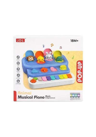 Işıklı Ve Sesli Hayvan Temalı Oyuncak Bebek Piyanosu - Eğitici Müzik Kutusu