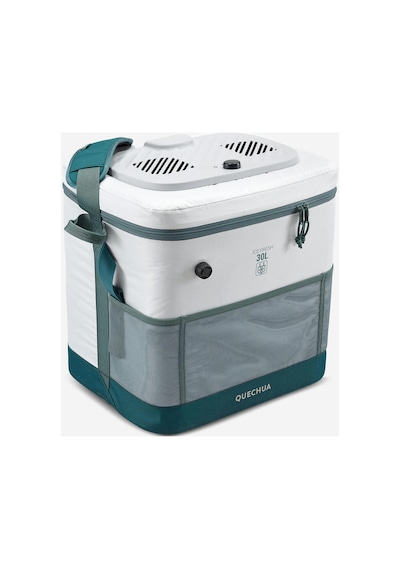 Quechua Elektrikli Katlanabilir Soğutucu - 30 Litre - 96 Saat Serin Tutma - 900 Fresh Küllü Yeşil/beyaz