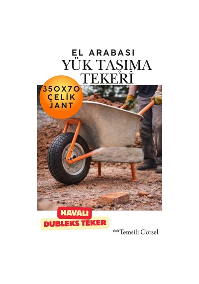 El Arabası Yük Taşıma Tekeri Bilyeli Rulmanlı Havalı Dubleks 350x70 Mm Çelik Jant Tekerlek Ağır Vasıta Dayanıklı Sanayi Tipi İnşaat Bahçe Arabası Lastiği El Arabası Yük Taşıma Tekeri Bilyeli Rulmanlı Havalı Dubleks 350x70 Mm Çelik Jant Tekerlek Ağır Vasıta Dayanıklı Sanayi Tipi İnşaat Bahçe Arabası Lastiği