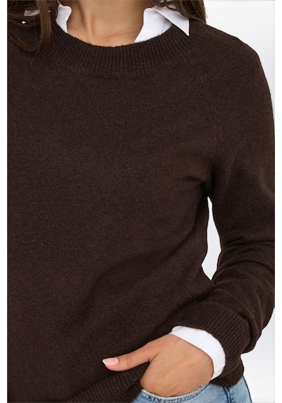 Only Kadın Onlrıca Lıfe L/s Pullover Knt Noos O15204279-4824236 Kahverengi