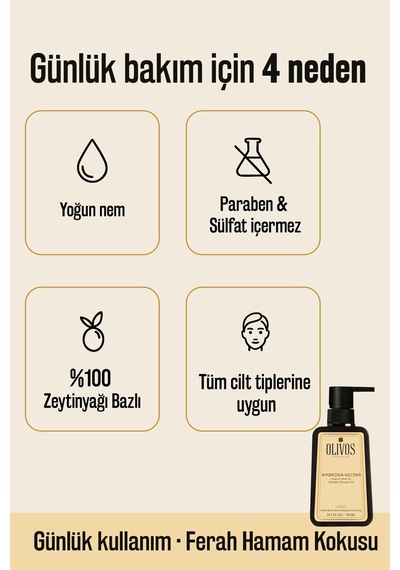 Olivos Zeytinyağlı Mandalina Kokulu Banyo Duş Jeli 3 x 750 ML