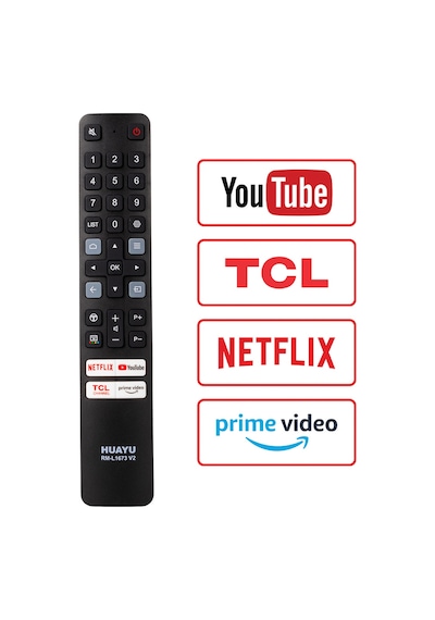 Tcl Rm-l1673 V2 Netflix - Prime Video - Tcl Chanel - Youtube Tuşlu Tcl Lcd Led Tv Kumanda