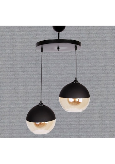 Mylights Retro Ikili Sarkıt Avize 20 Cm Camlı