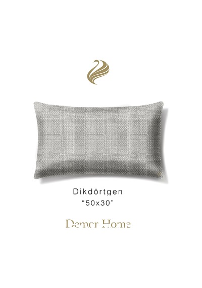 Br Demor Home Keten Dokulu Sis Grisi Kırlent Yastık Kılıfı