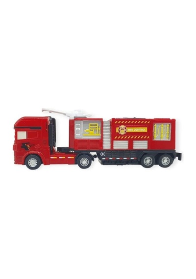 Metal İtfaiye Arabası - Arazöz 26cm - 706-45 Siyah