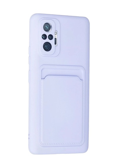 Xiaomi Redmi Note 10 Pro Uyumlu Kılıf Kelvin Kartvizitli Silikon - Lila