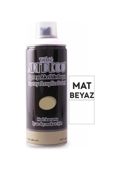 Artdeco Akrilik Sprey Boya 400 Ml Mat Beyaz Akrilik Sprey Boya