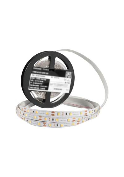 Hexus Samsung Çipli 12v 2835 Şerit Led İç Mekan Ip20 12w/mt 8mm 60 Led, 3000k - Gün Işığı, 10 Metre