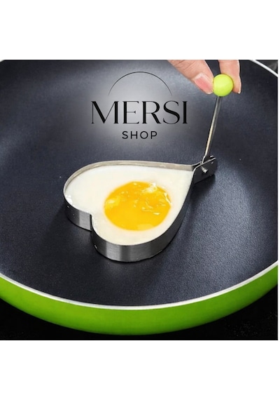 Metal Yıldız Omlet Ve Krep Kalıbı Yapışmaz Şekilli Yumurta Pişirme Kalıbı Ahşap