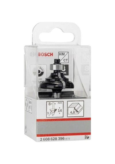 Bosch Standard Seri Ahşap İçin Çift Oluklu Sert Metal Kenar Biçimlendirme Frezesi 8*9,5*57 mm-2608628396